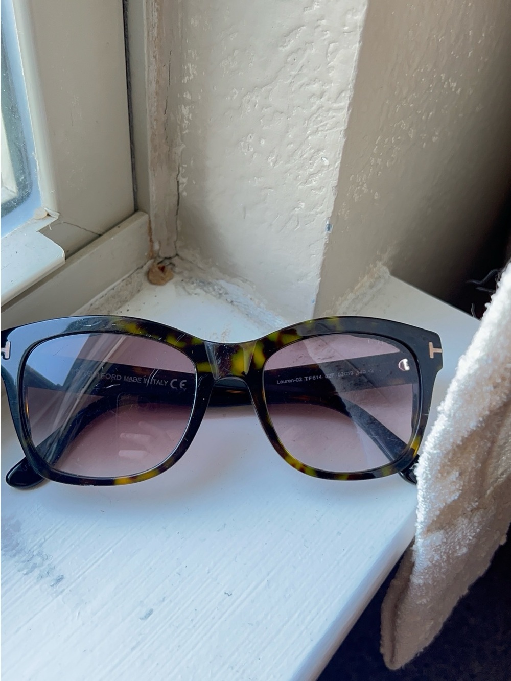 Tom Ford Tortoiseshell Sunglasses with Brown Gradient Lenses